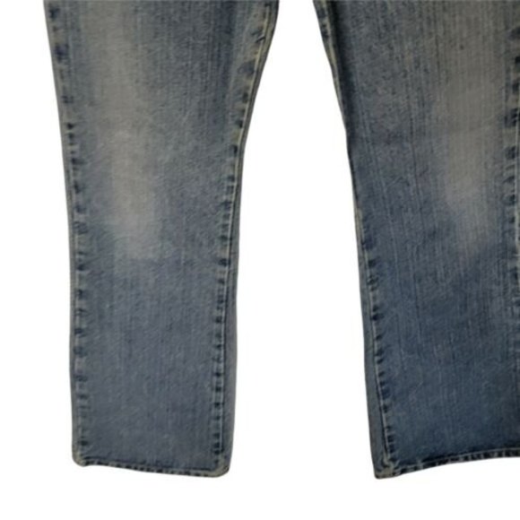 Express Jeans  Low Rise Flare‎ Medium Wash 100% COTTON Jeans 7/8 - Picture 6 of 6